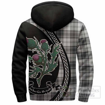 Glen Family Crest Tartan Sherpa Hoodie Alba Thistle Inspired
