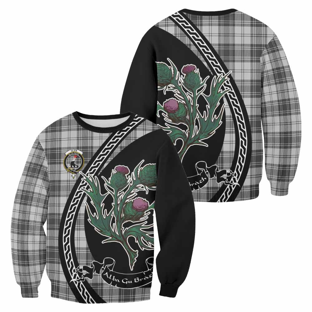 Glen Family Crest Tartan Sweatshirt Alba Thistle Inspired - Tartan Vibes Clothing