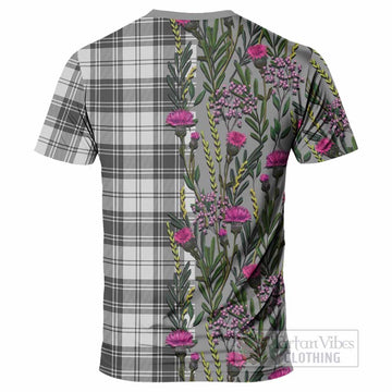 Glen Family Crest Tartan T-Shirt Scottish Thistle Flower Pattern Half Style - Tartan Vibes Clothing