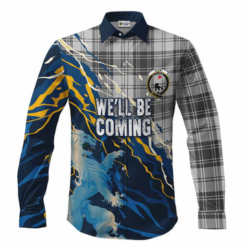 Glen Scotland Tartan Long Sleeve Button Shirts WC2026 Football - We'll Be Coming