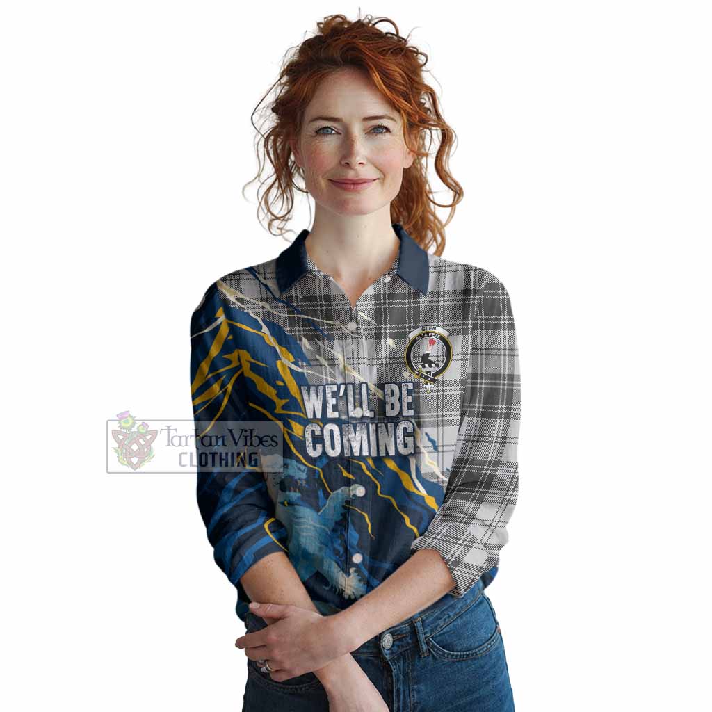 Glen Scotland Tartan Women Casual Shirt WC2026 Football - We'll Be Coming