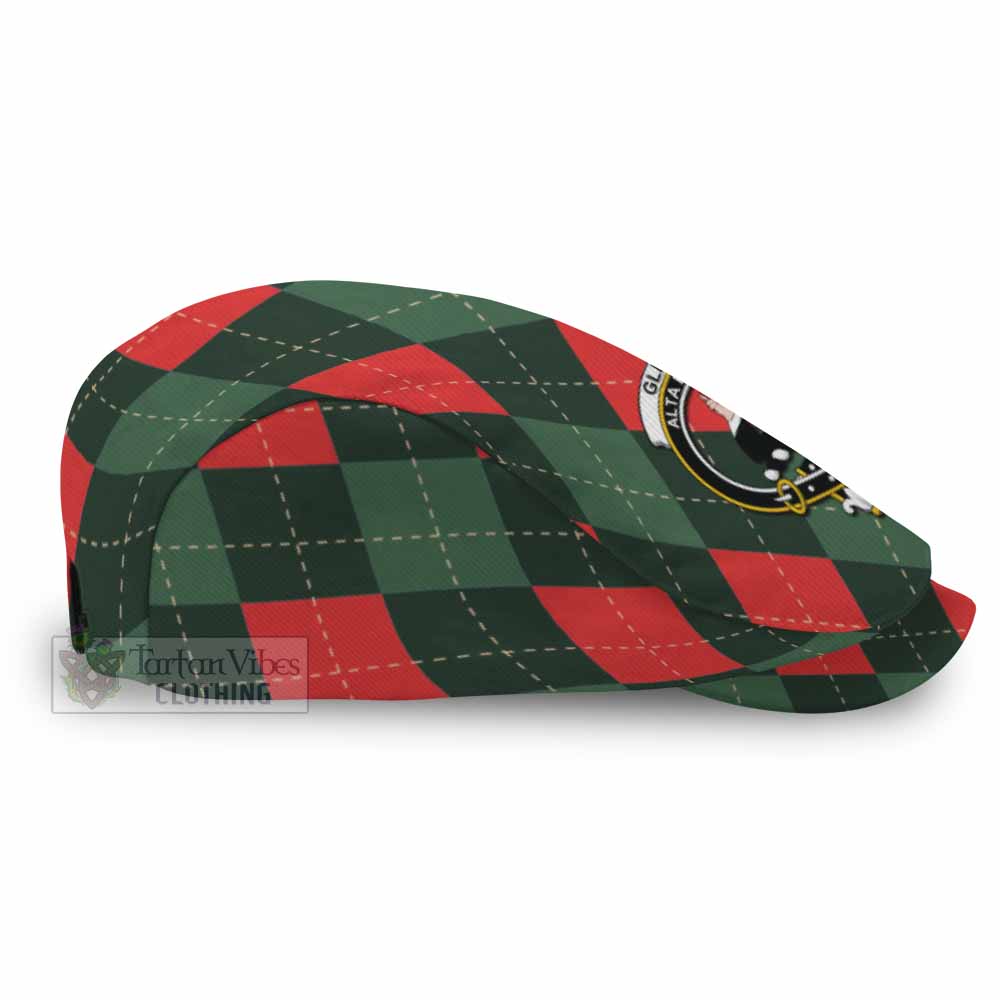 Glen Scottish Family Crest Flat Cap, Jeff Cap Argyle Plaid Christmas Style - Tartan Vibes Clothing