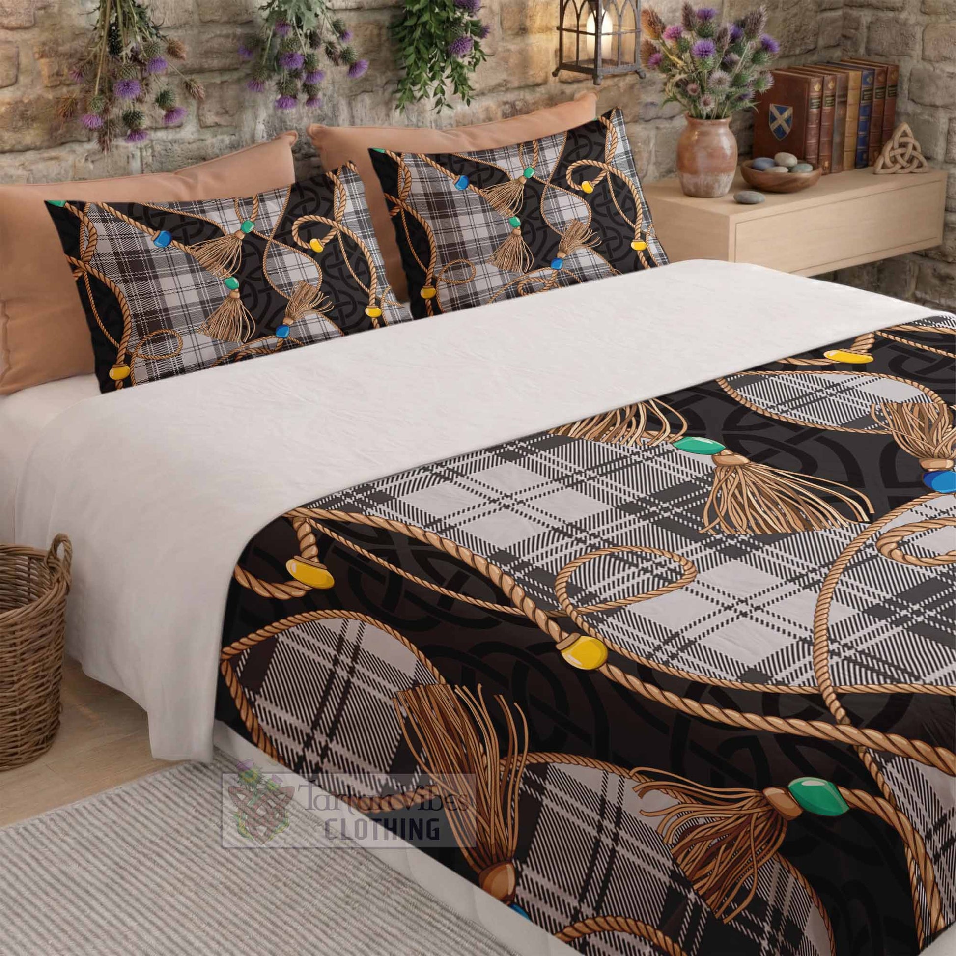 Glen Scottish Tartan Twisted Ropes Stylized Bedding Set - Tartan Vibes Clothing