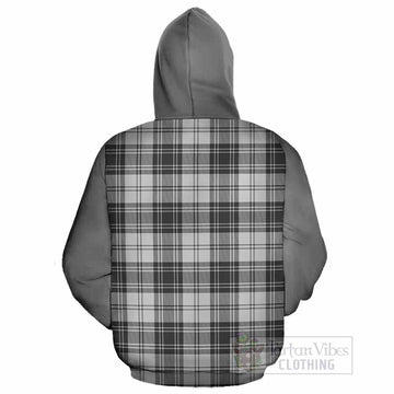 Glen Tartan Accent Cotton Hoodie with Family Crest