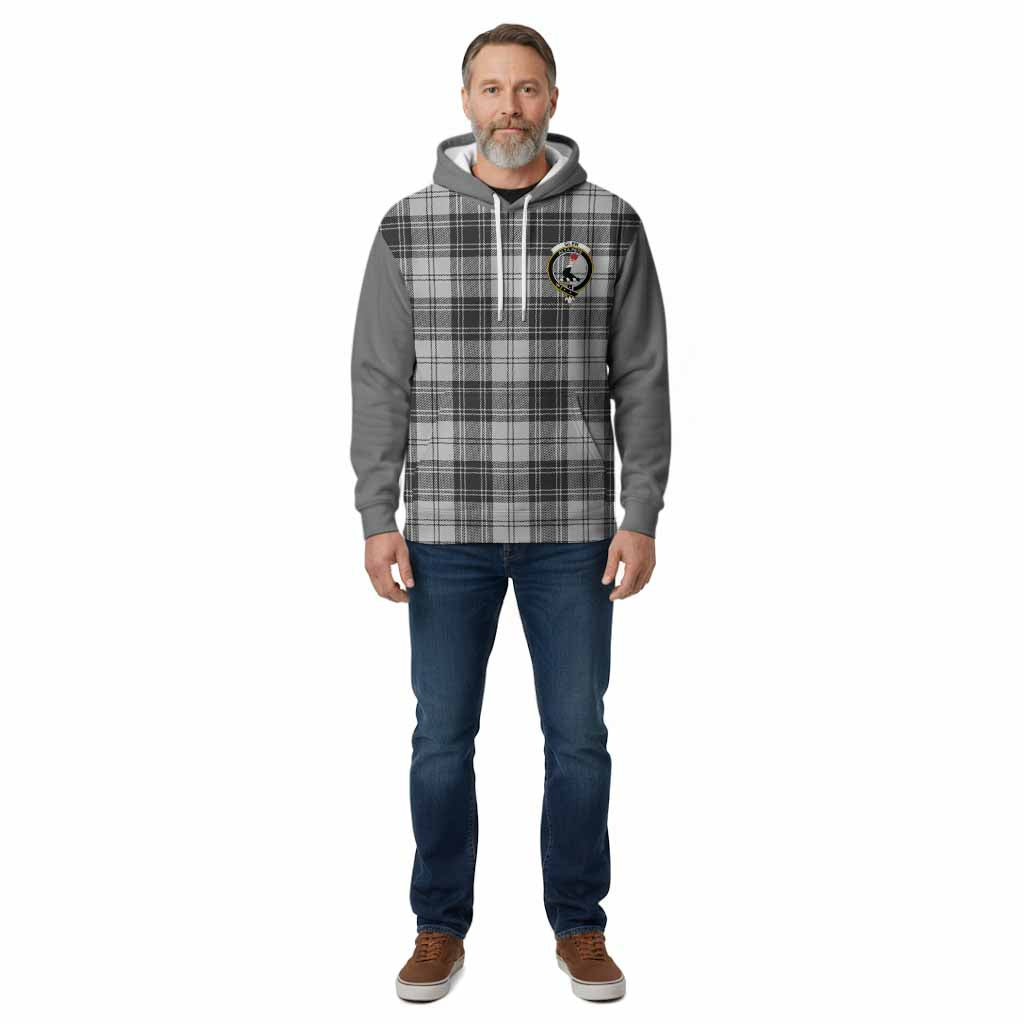 Glen Tartan Accent Cotton Hoodie with Family Crest