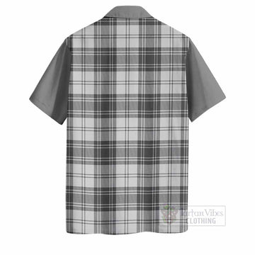 Glen Tartan Accent Hawaiian Shirt with Family Crest