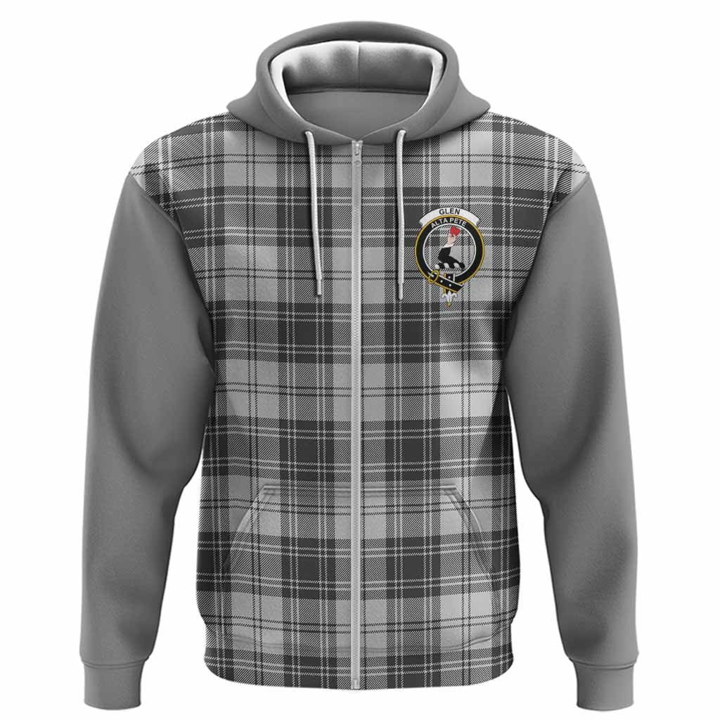 Glen Tartan Accent Hoodie with Family Crest