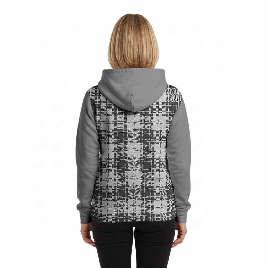Glen Tartan Accent Hoodie with Family Crest