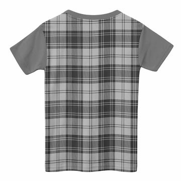 Glen Tartan Accent Kid T-shirt with Family Crest