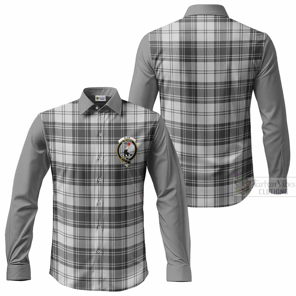 Glen Tartan Accent Long Sleeve Button Shirts with Family Crest