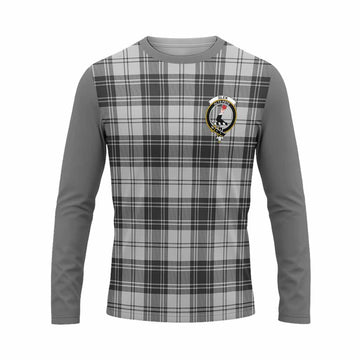 Glen Tartan Accent Long Sleeve T-Shirt with Family Crest