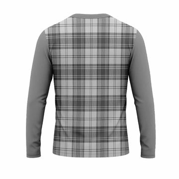 Glen Tartan Accent Long Sleeve T-Shirt with Family Crest