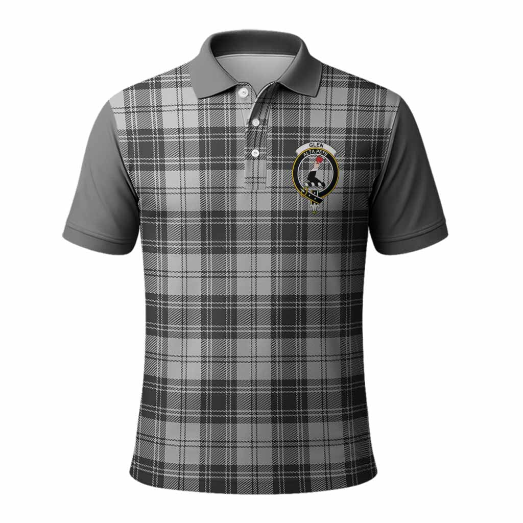 Glen Tartan Accent Polo Shirt with Family Crest