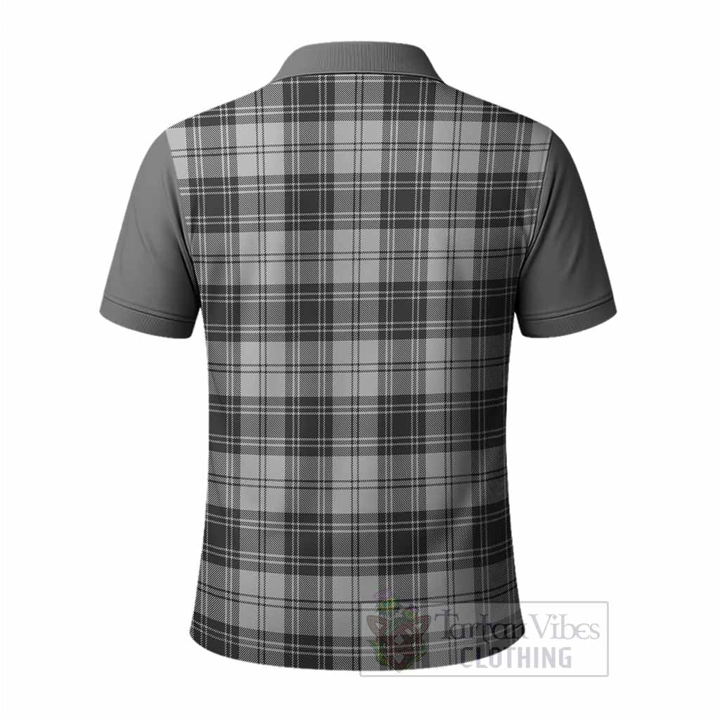 Glen Tartan Accent Polo Shirt with Family Crest