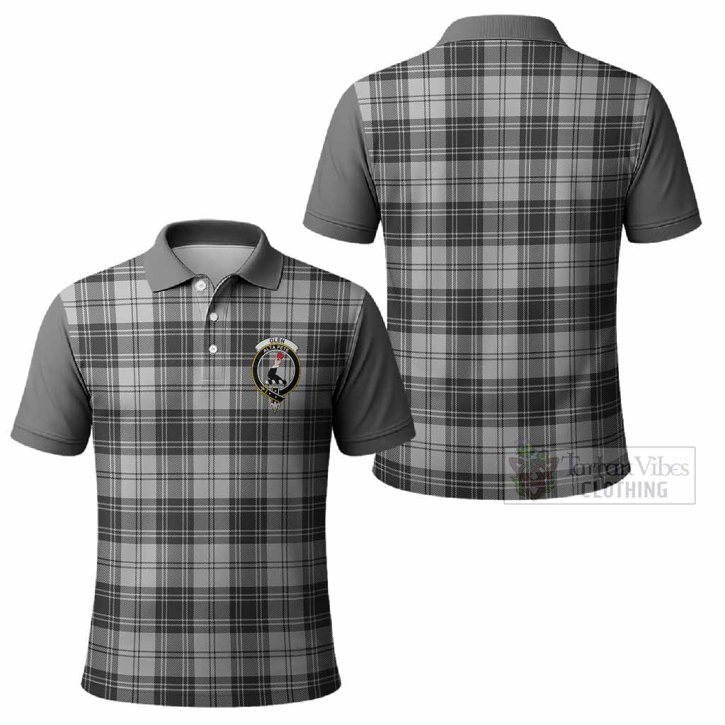 Glen Tartan Accent Polo Shirt with Family Crest