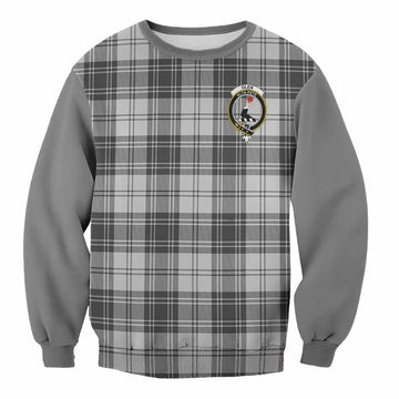 Glen Tartan Accent Sweatshirt with Family Crest