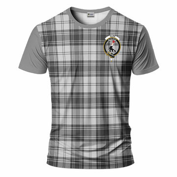 Glen Tartan Accent T-Shirt with Family Crest