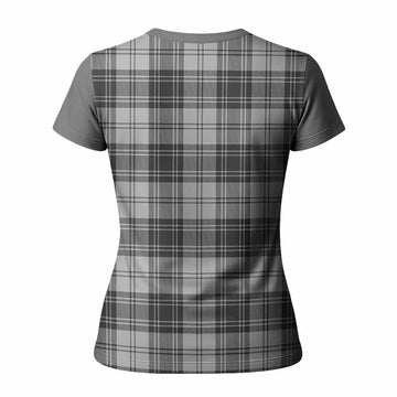 Glen Tartan Accent Women T shirt with Family Crest