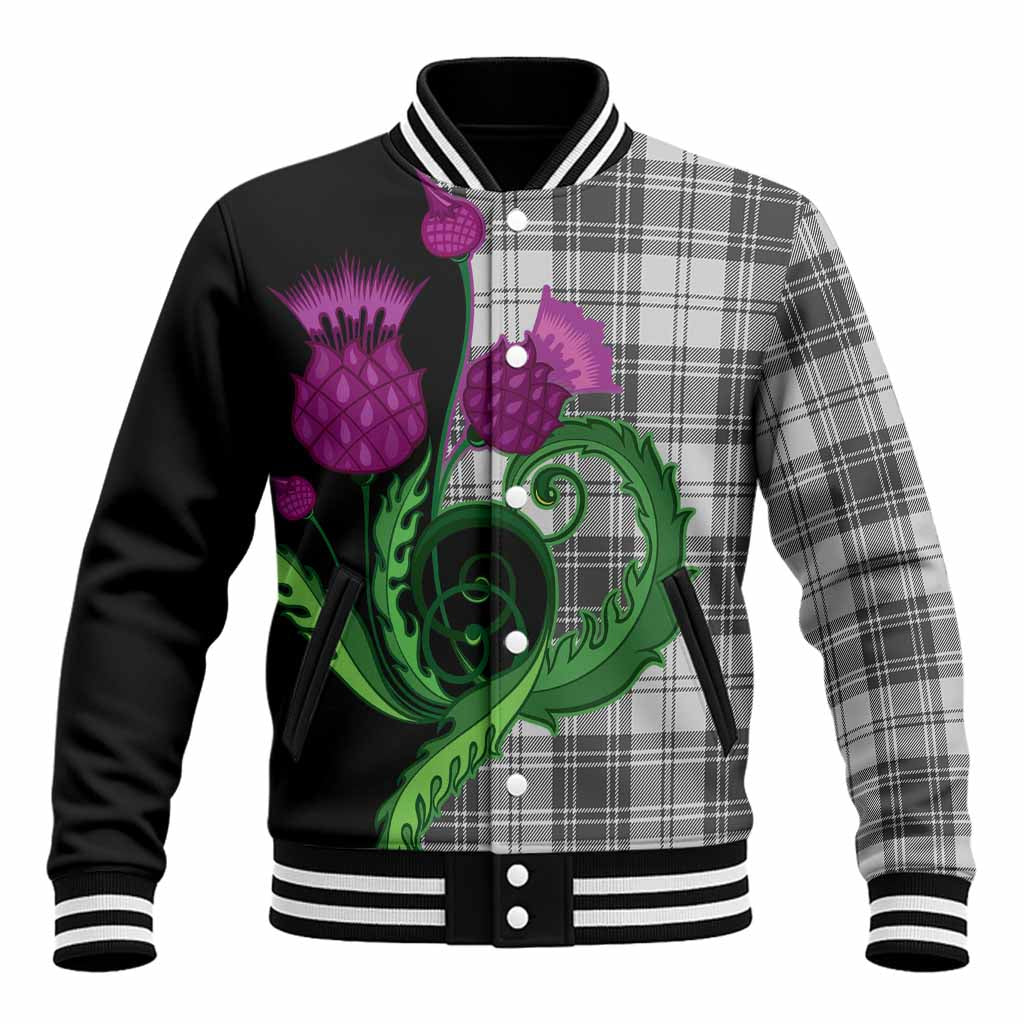 Glen Tartan Baseball Jacket Traditional Scottish Thistle
