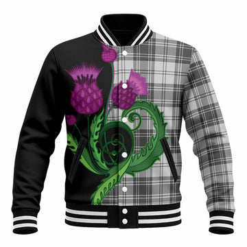 Glen Tartan Baseball Jacket Traditional Scottish Thistle