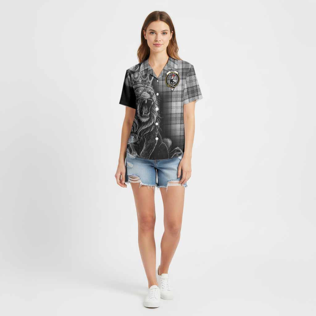 Glen Tartan Cotton Hawaiian Shirt Roaring Lion Heritage