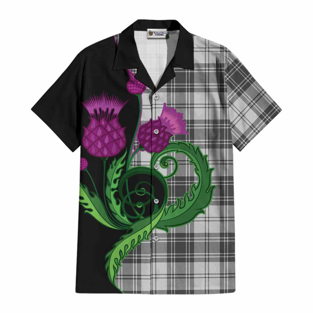 Glen Tartan Cotton Hawaiian Shirt Traditional Scottish Thistle