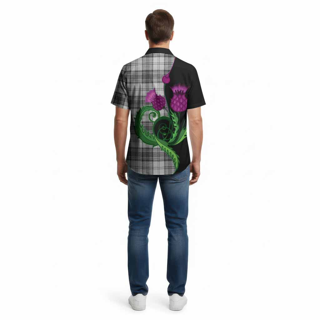 Glen Tartan Cotton Hawaiian Shirt Traditional Scottish Thistle