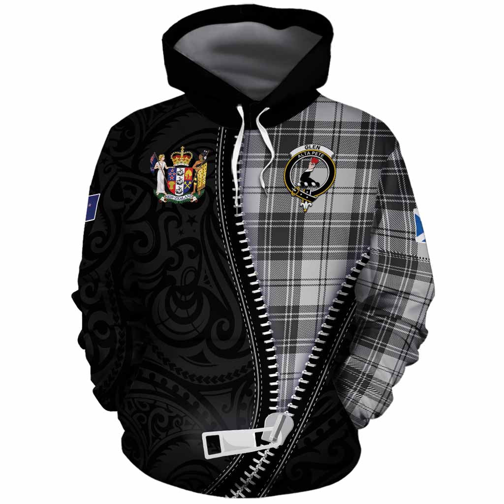 Glen Tartan Cotton Hoodie New Zealand Pattern Unique Zipper Stylized