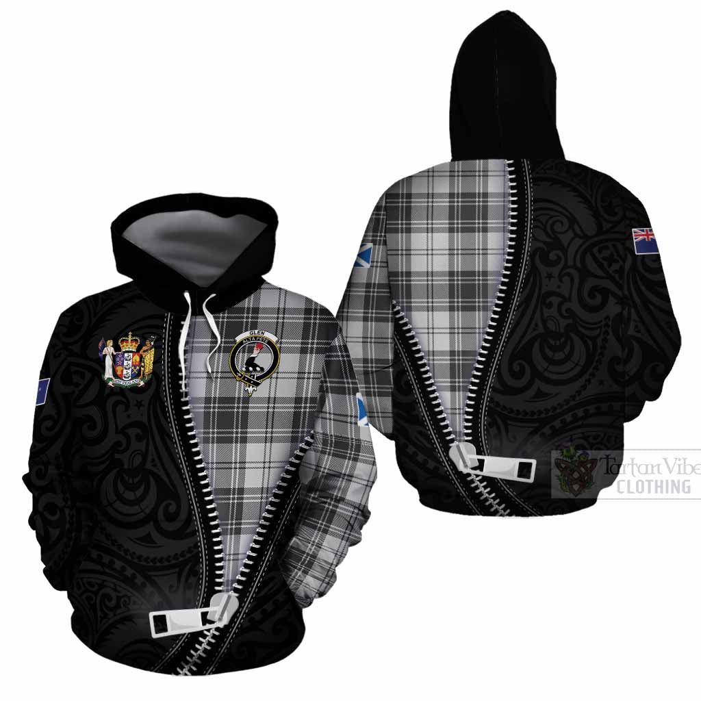 Glen Tartan Cotton Hoodie New Zealand Pattern Unique Zipper Stylized
