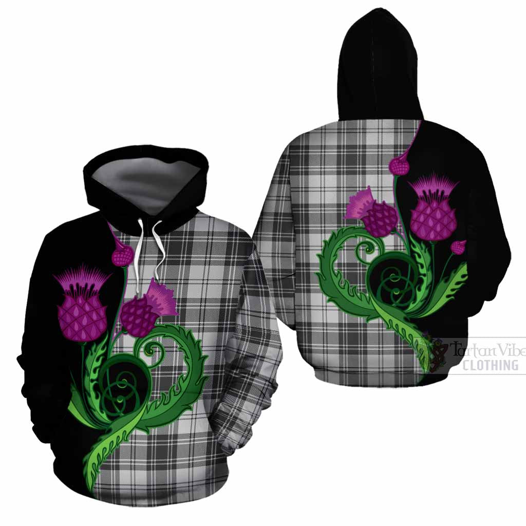 Glen Tartan Cotton Hoodie Traditional Scottish Thistle