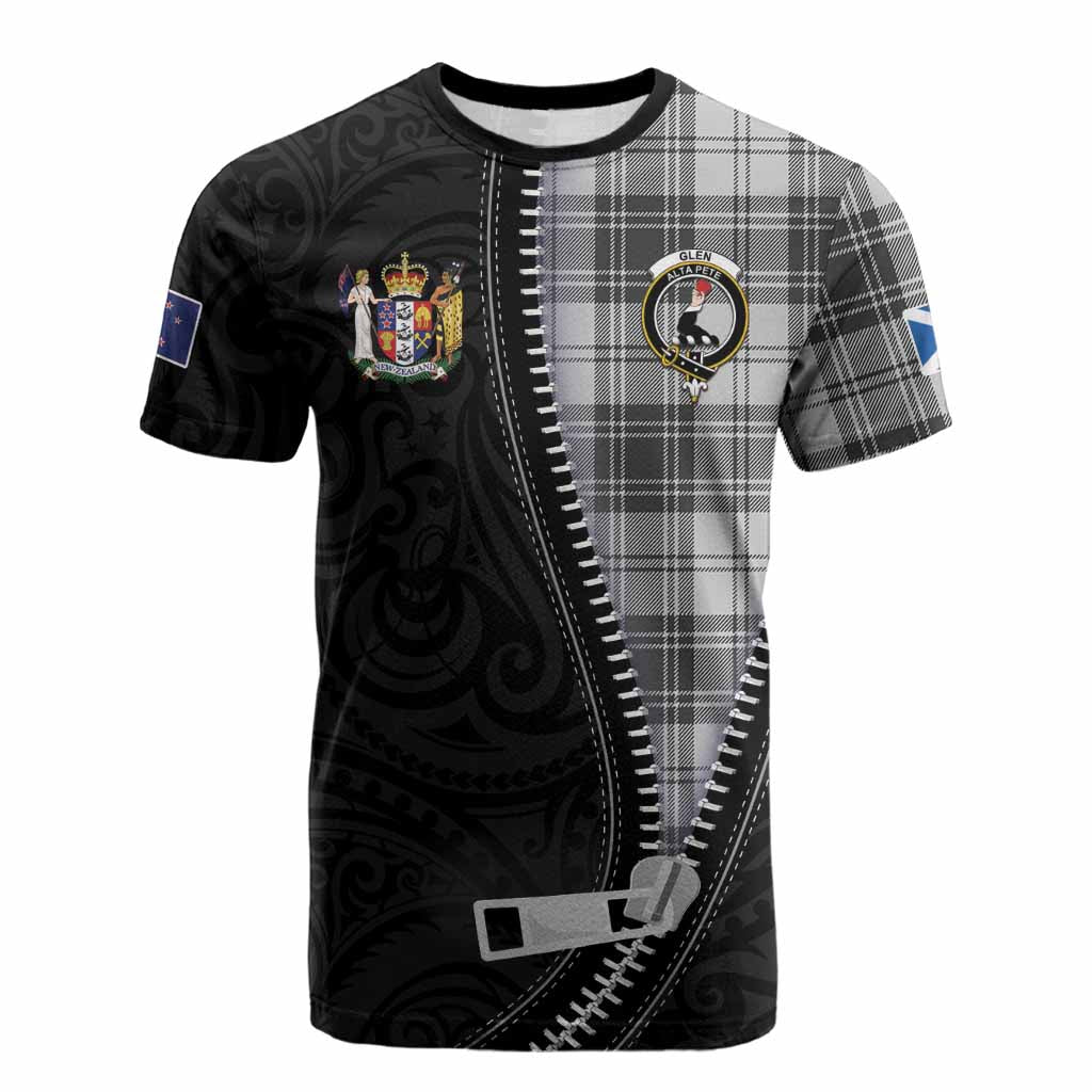 Glen Tartan Cotton T-shirt New Zealand Pattern Unique Zipper Stylized