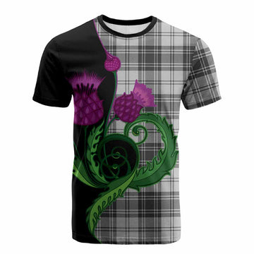 Glen Tartan Cotton T-shirt Traditional Scottish Thistle
