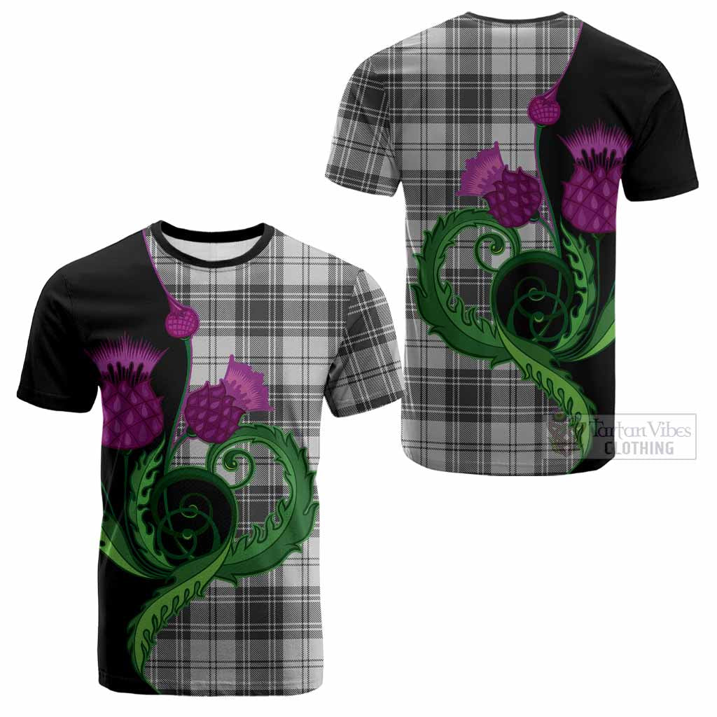 Glen Tartan Cotton T-shirt Traditional Scottish Thistle