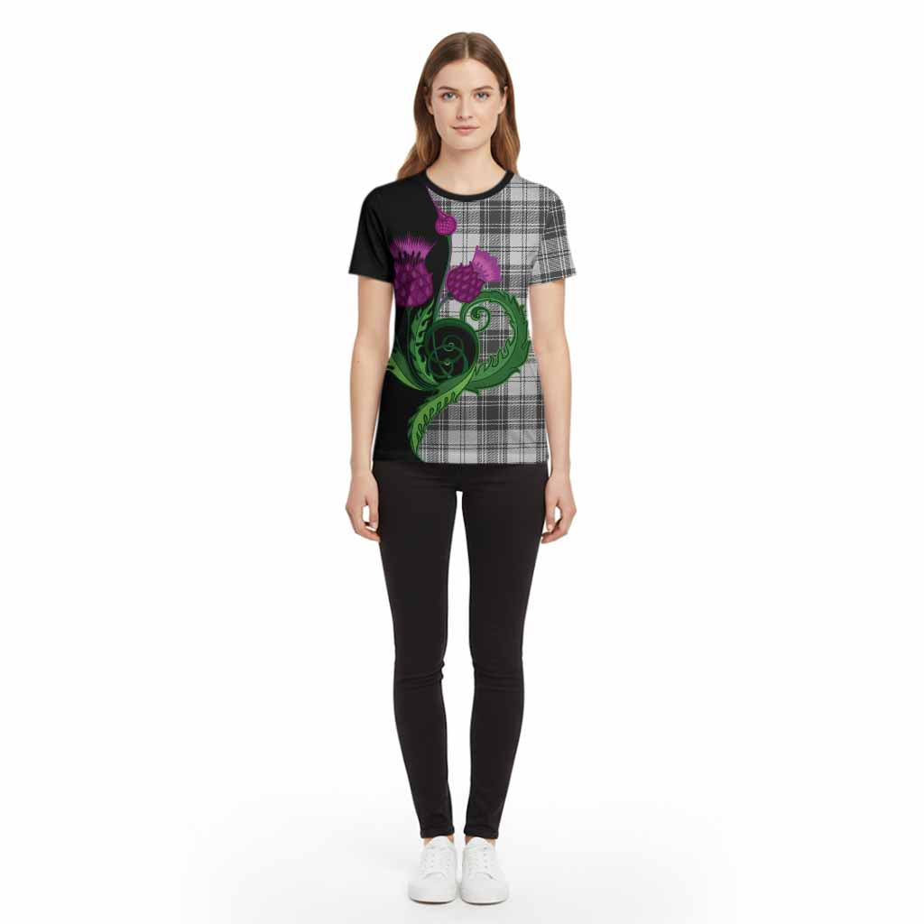 Glen Tartan Cotton T-shirt Traditional Scottish Thistle