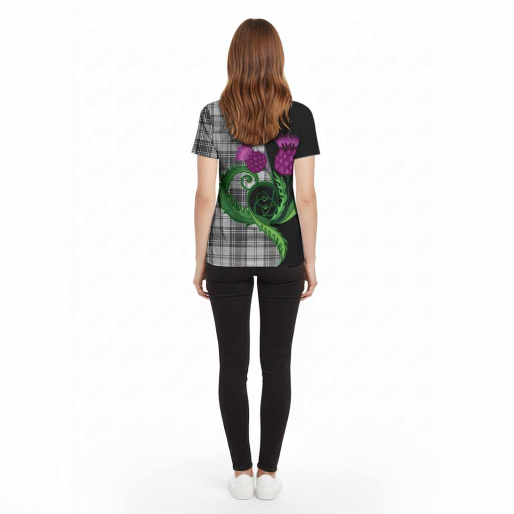 Glen Tartan Cotton T-shirt Traditional Scottish Thistle