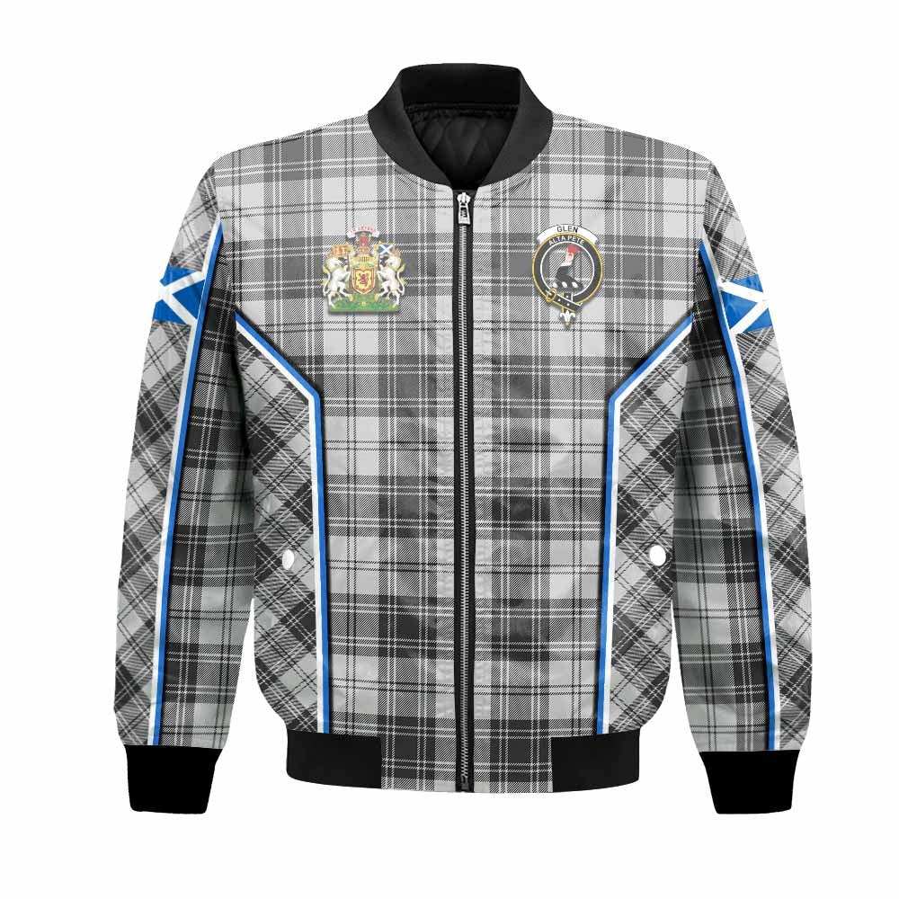 Glen Tartan Crest Bomber Jacket Scotland Coat of Arm Flag Style - Tartan Vibes Clothing