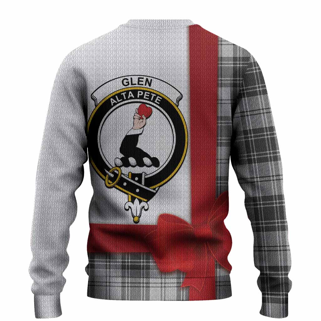 Glen Tartan Crest Christmas Christmas Ugly Sweater Highland Cow Bagpipes Coquette Bow Style