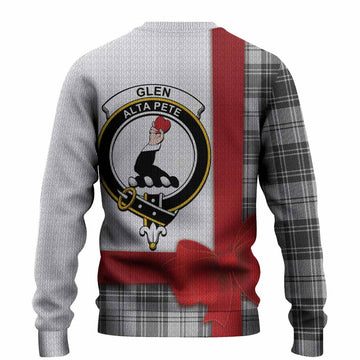 Glen Tartan Crest Christmas Christmas Ugly Sweater Highland Cow Bagpipes Coquette Bow Style