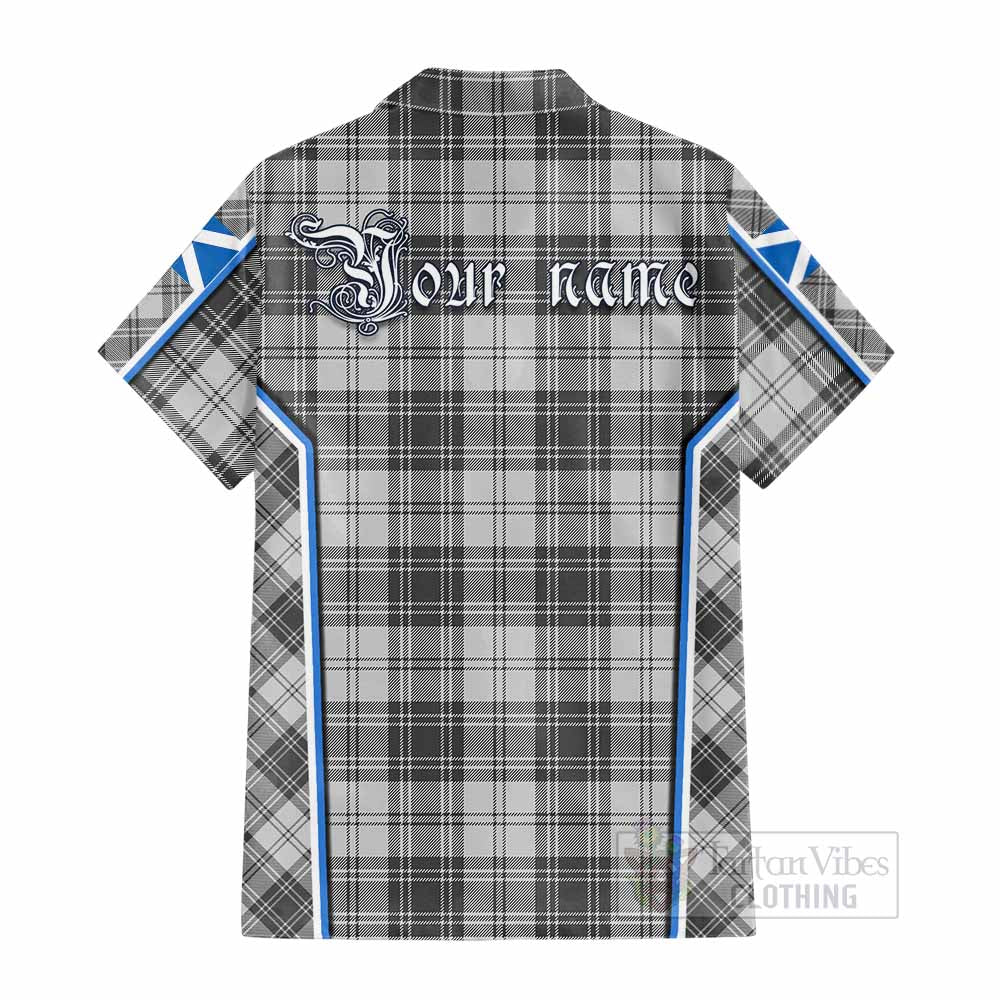 Glen Tartan Crest Cotton Hawaiian Shirt Scotland Coat of Arm Flag Style - Tartan Vibes Clothing