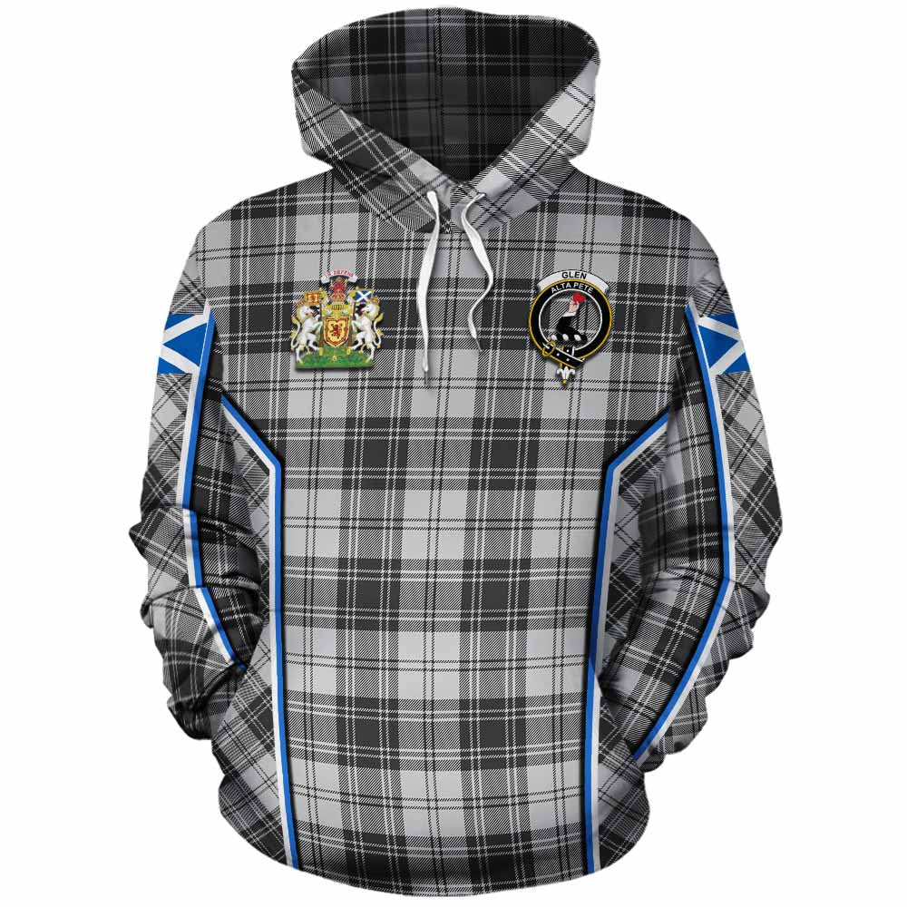 Glen Tartan Crest Cotton Hoodie Scotland Coat of Arm Flag Style - Tartan Vibes Clothing