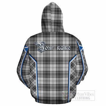 Glen Tartan Crest Cotton Hoodie Scotland Coat of Arm Flag Style