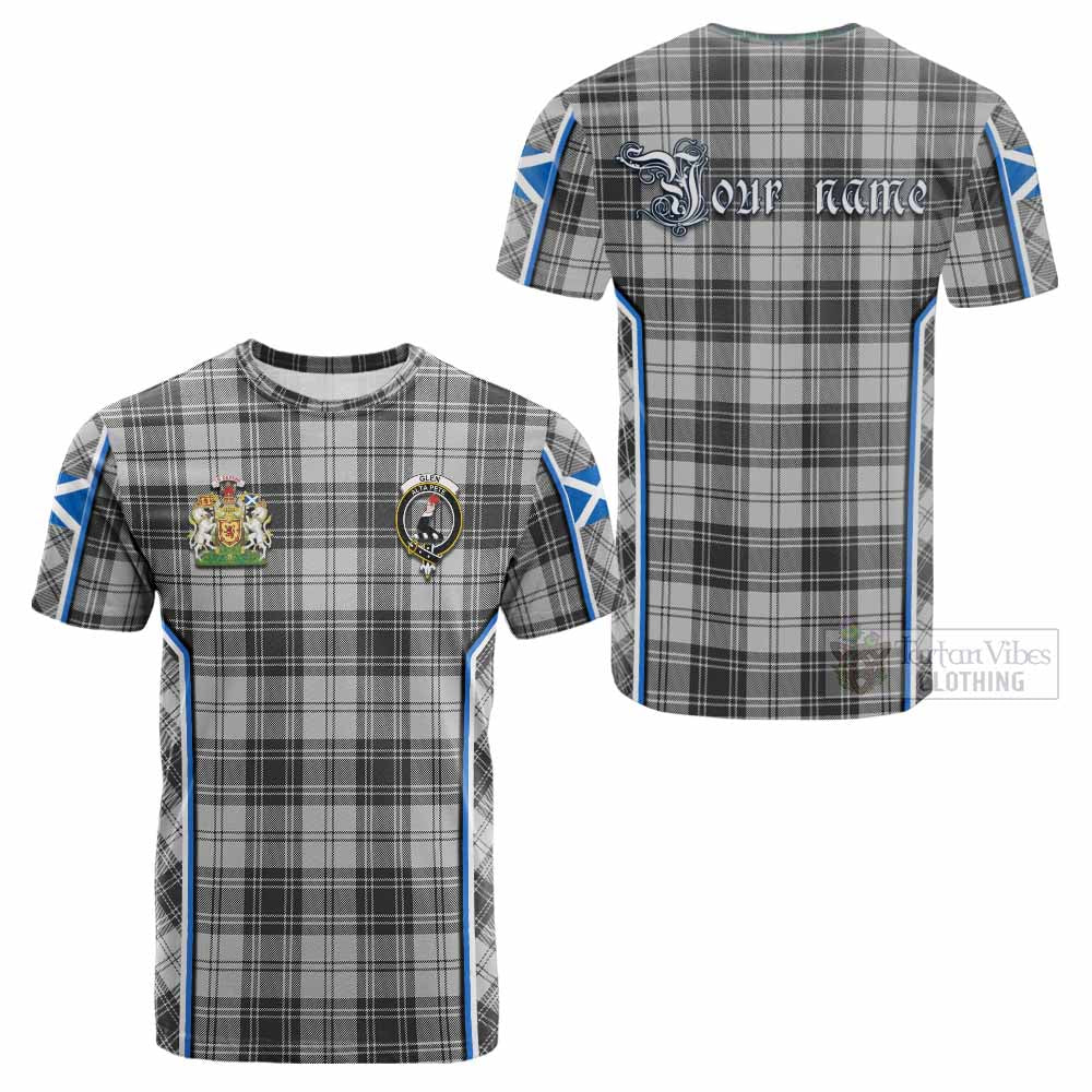 Glen Tartan Crest Cotton T-shirt Scotland Coat of Arm Flag Style - Tartan Vibes Clothing