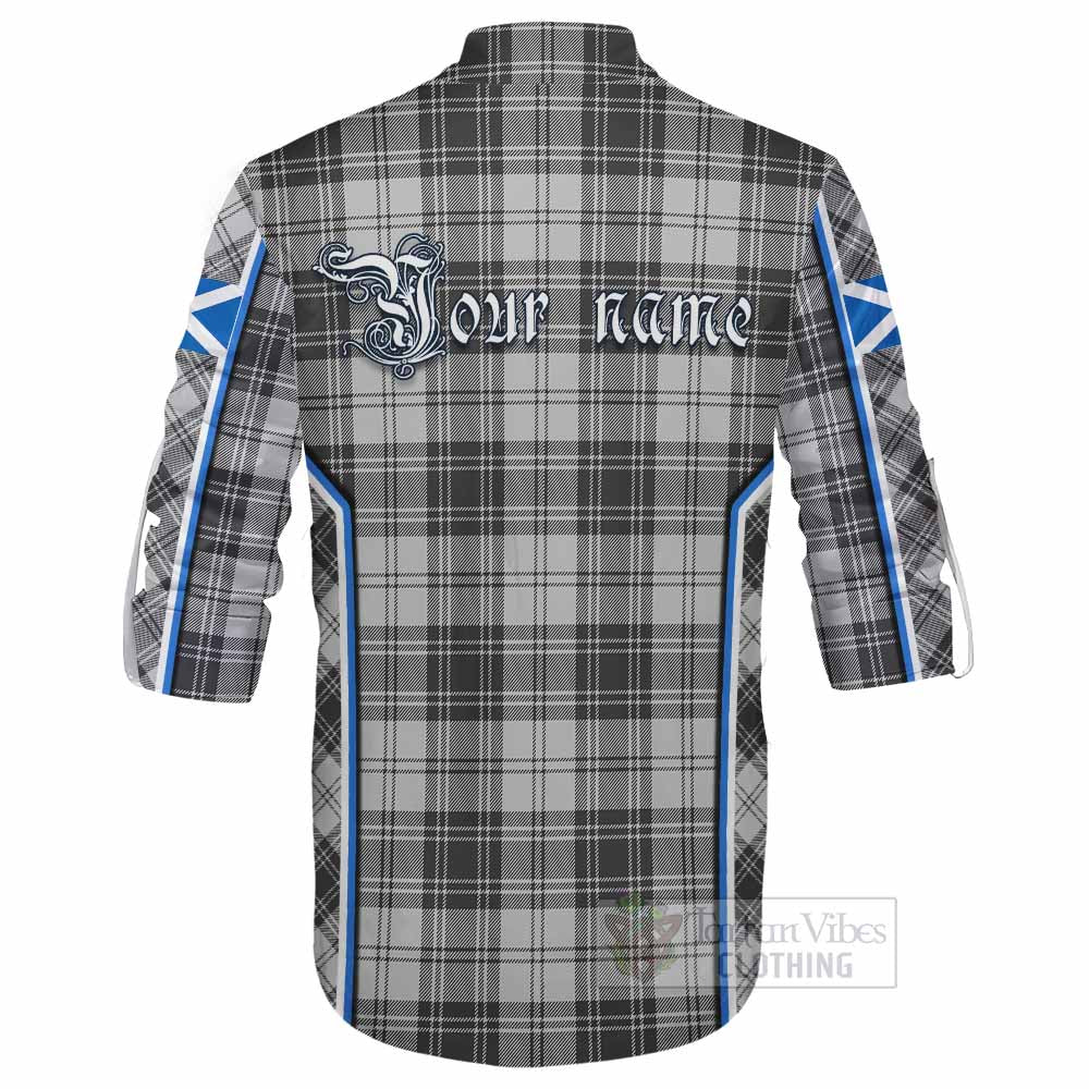 Glen Tartan Crest Ghillie Kilt Shirt Scotland Coat of Arm Flag Style - Tartan Vibes Clothing