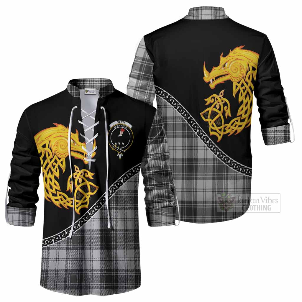 Glen Tartan Crest Ghillie Shirt Legendary Dragon Knot Half Style