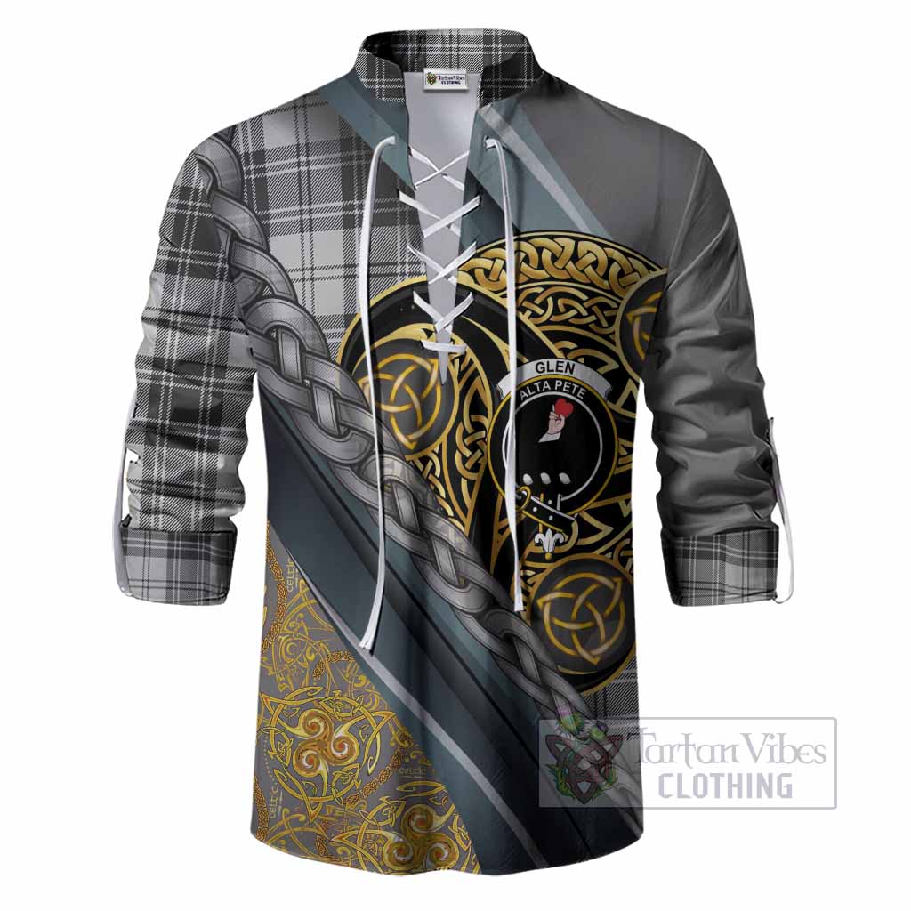 Glen Tartan Crest Ghillie Shirt Scottish Triskele Celtic