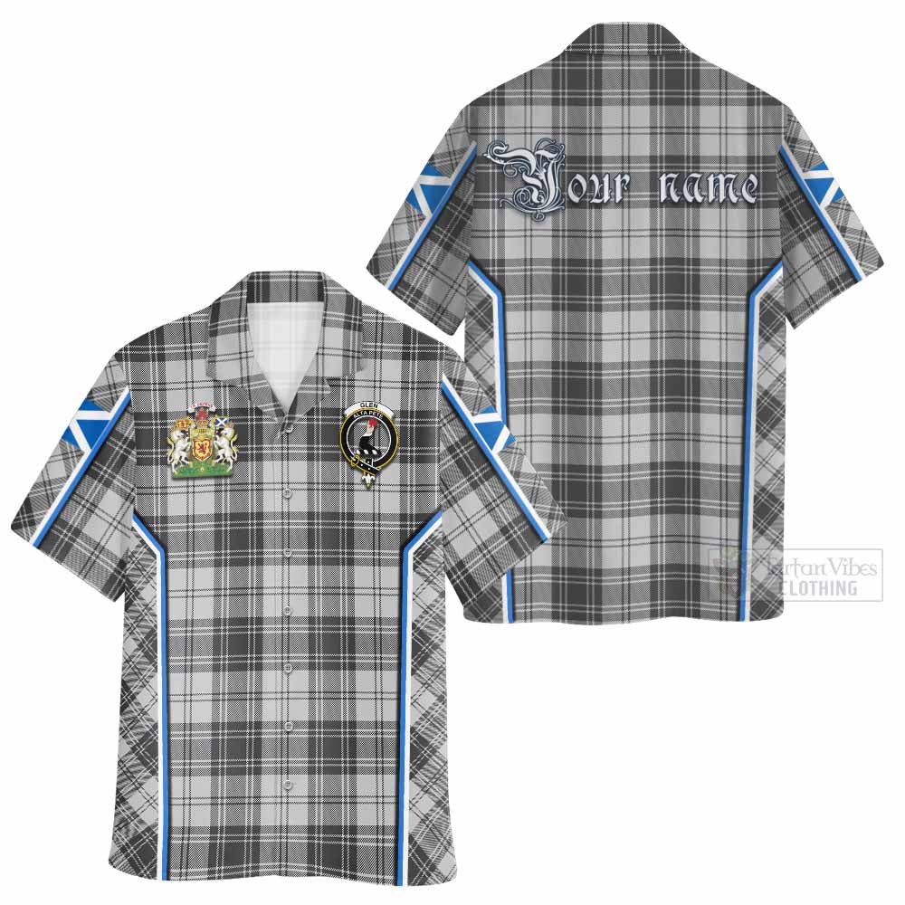 Glen Tartan Crest Hawaiian Shirt Scotland Coat of Arm Flag Style - Tartan Vibes Clothing