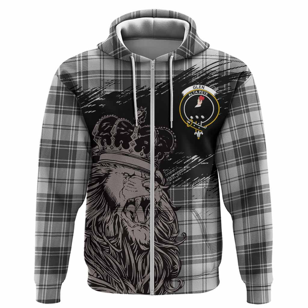 Glen Tartan Crest Hoodie Crowned Lion Heritage Style