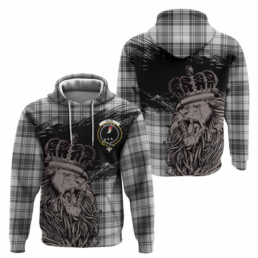 Glen Tartan Crest Hoodie Crowned Lion Heritage Style