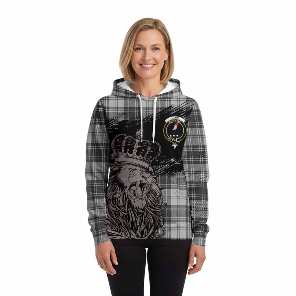 Glen Tartan Crest Hoodie Crowned Lion Heritage Style