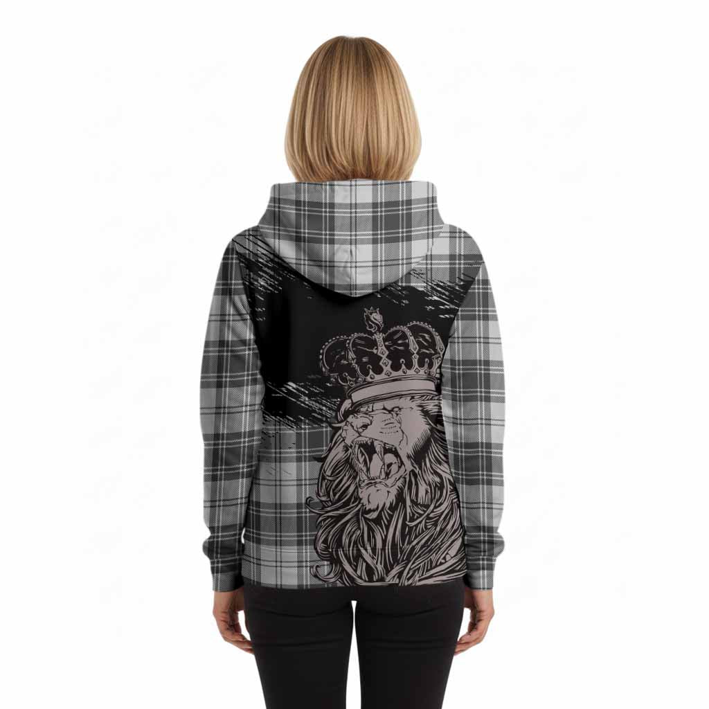 Glen Tartan Crest Hoodie Crowned Lion Heritage Style